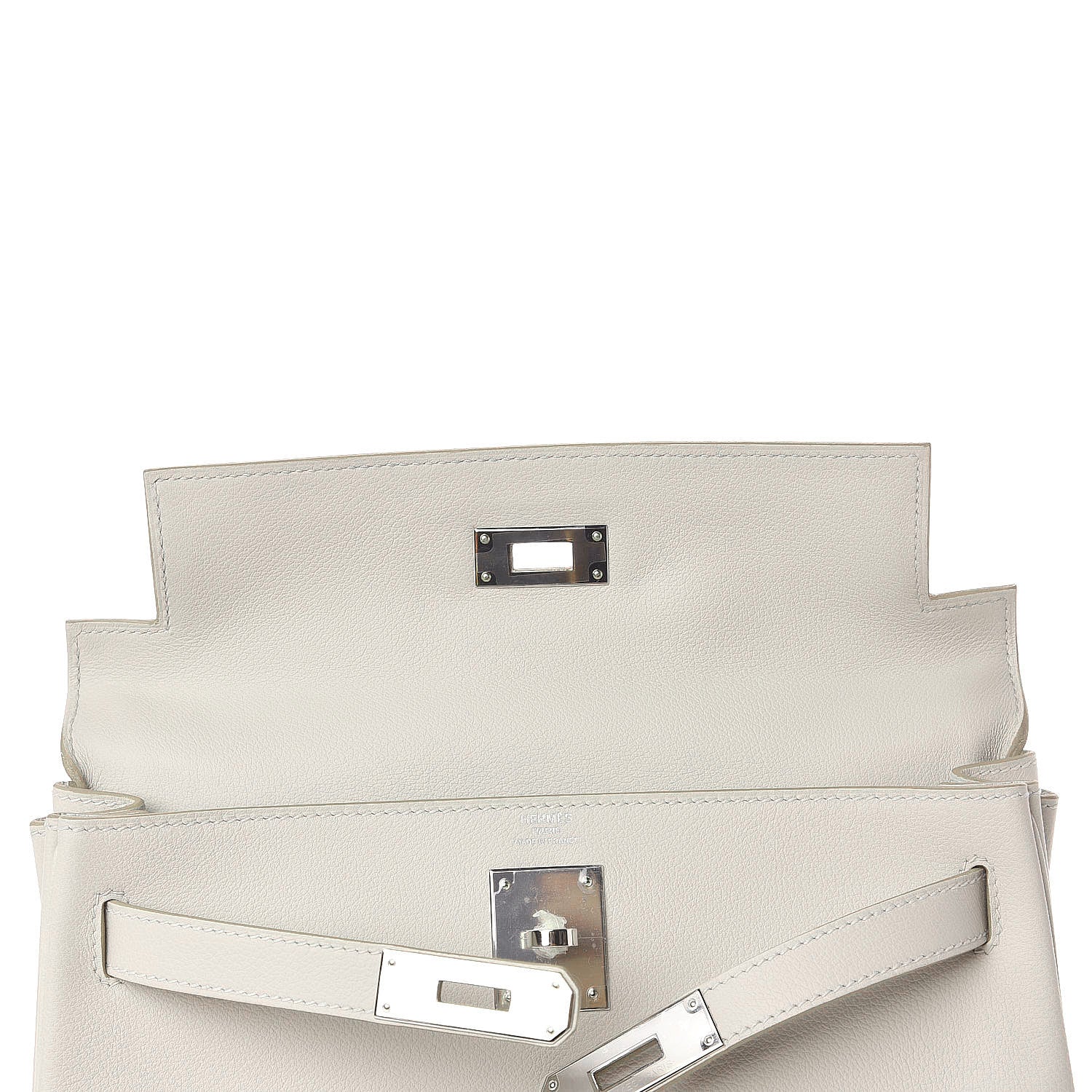 Hermes Evercolor Kelly Retourne 28 Gris Perle 10 of 39