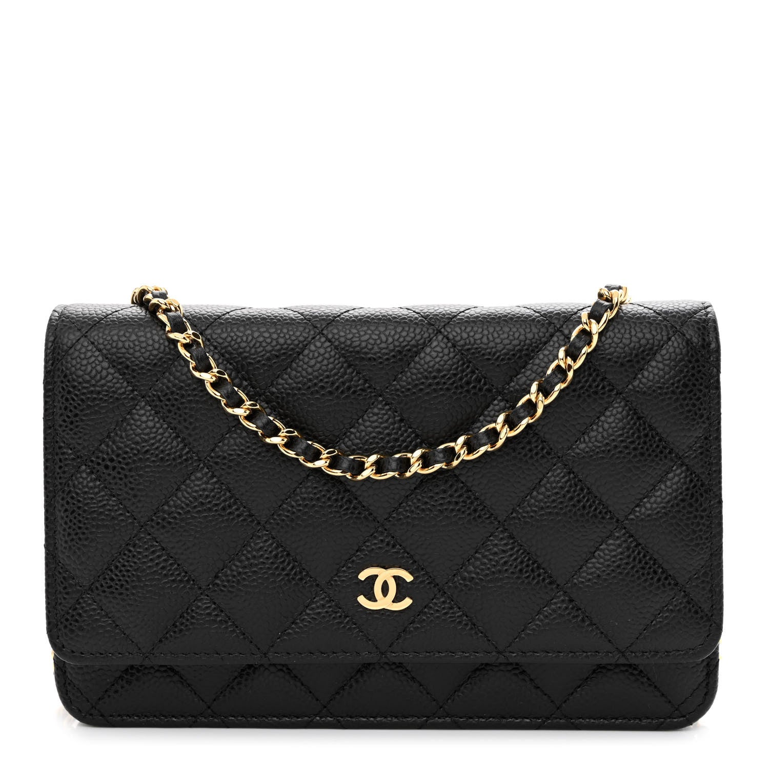 Chanel Caviar Quilted Wallet on Chain WOC Black 1 of 12