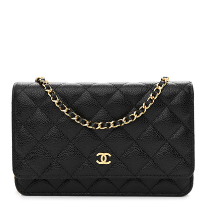 Chanel Caviar Quilted Wallet on Chain WOC Black 1 of 12