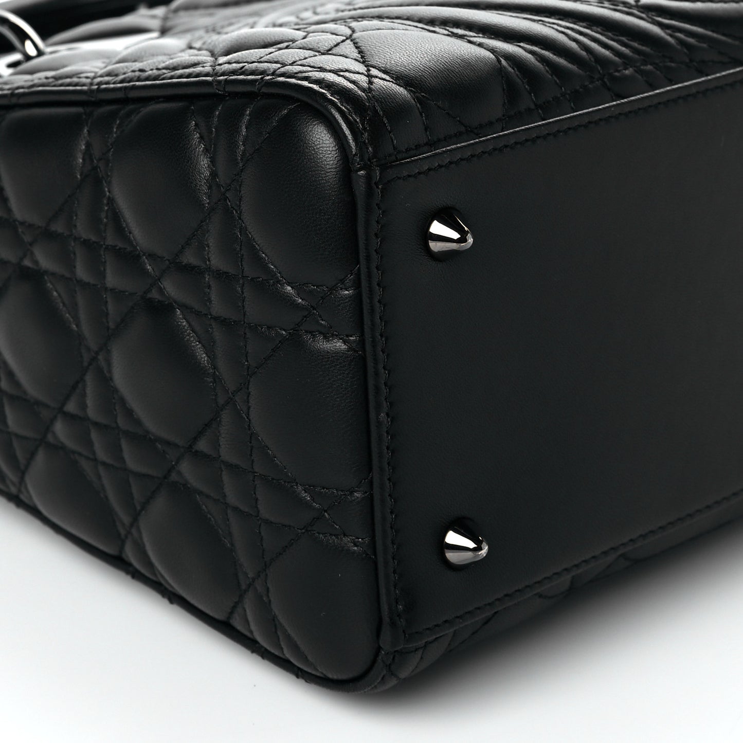 Lambskin Cannage Embossed Medium Recycle Group Lady Dior Art 5 Black
