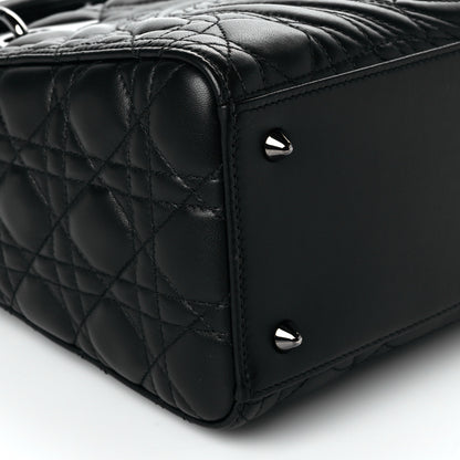Christian Dior Lambskin Cannage Embossed Medium Recycle Group Lady Dior Art 5 Black 8 of 9