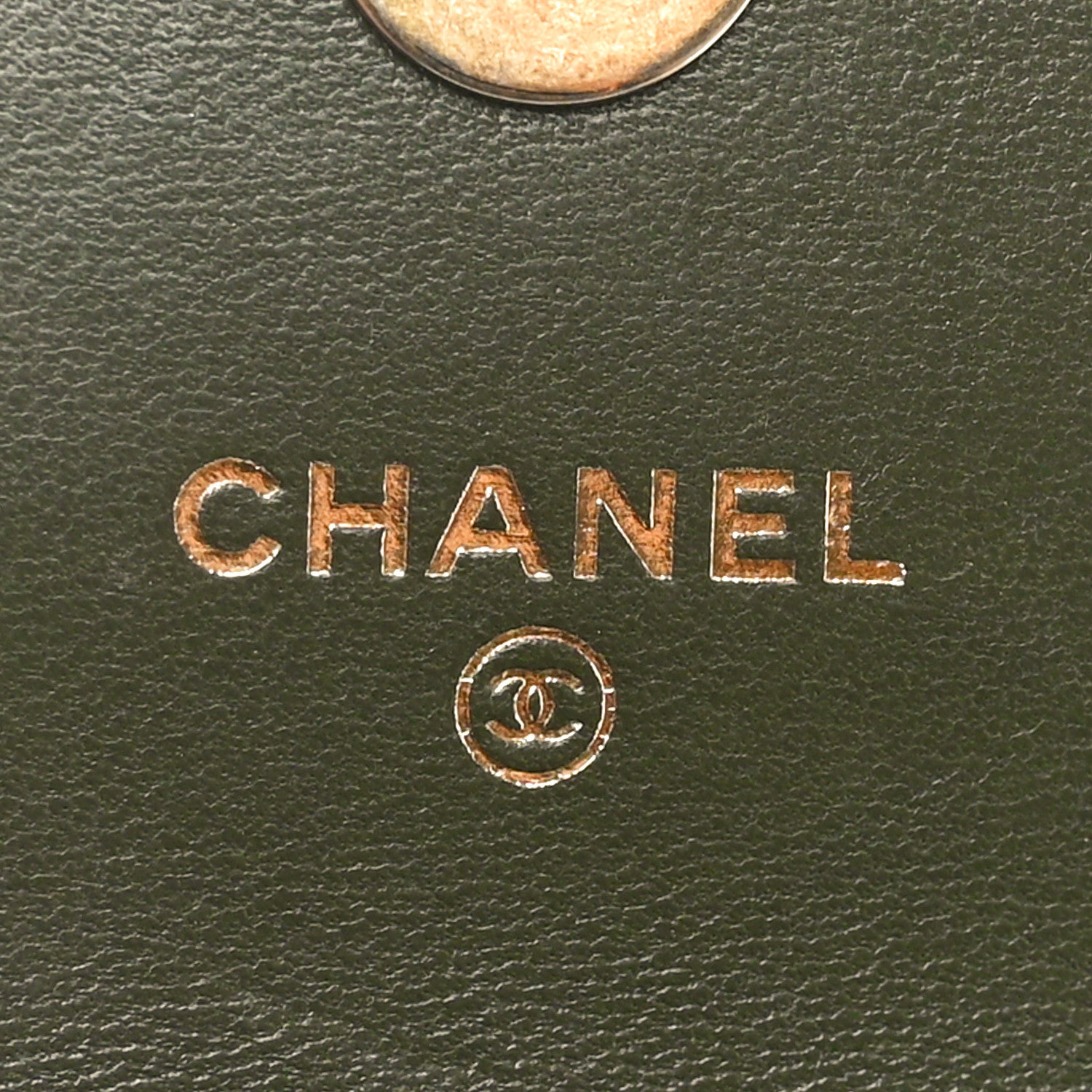 Chanel Lambskin Quilted Chain Top Handle Clutch With Chain Khaki 6 of 11