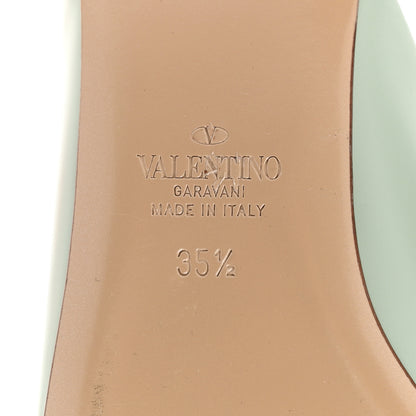 Valentino Garavani Calfskin Roman Stud Pointed Flat Mules 35.5 Light Green 7 of 7