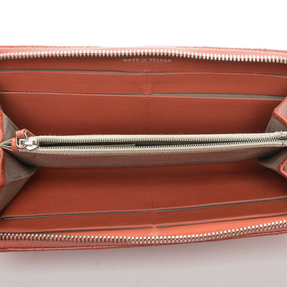Chanel Patent Quilted Brilliant Zip Around Wallet Coral 6 of 9