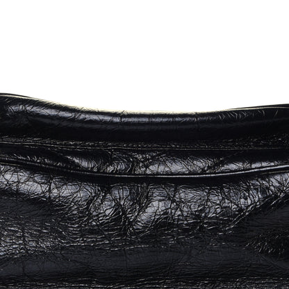 Saint Laurent Crinkled Calfskin Matelasse Monogram Medium Niki Chain Satchel Black 24 of 25