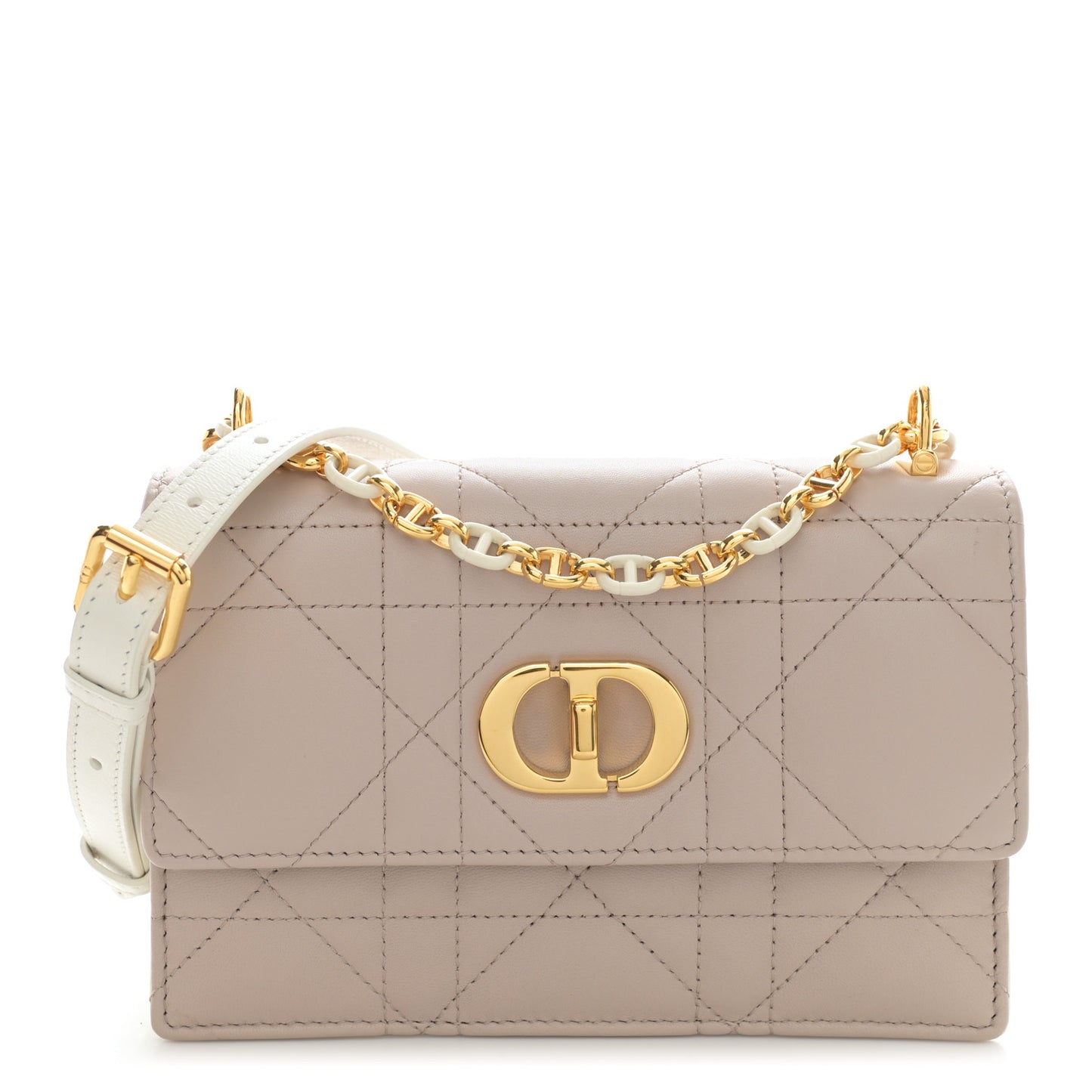 Lambskin Macrocannage Bi-Color Mini Miss Caro Bag Rose Quartz