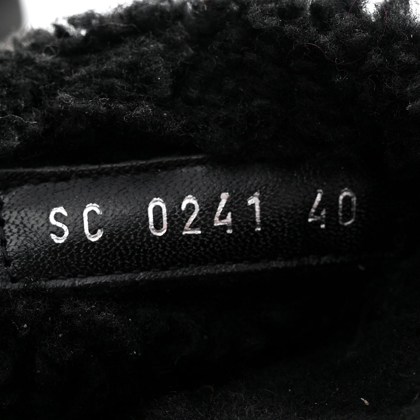 Shearling Monogram Giant Paseo Flat Comfort Mule 40 Black