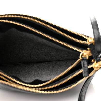 Celine Shiny Goatskin Large Trio Crossbody Bag Black 6 of 12