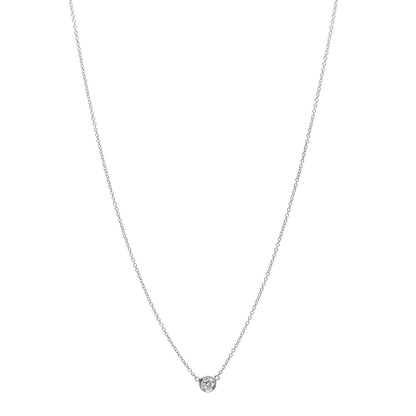 Tiffany Platinum Diamond .19ct Elsa Peretti Diamonds by the Yard Pendant Necklace 1 of 6