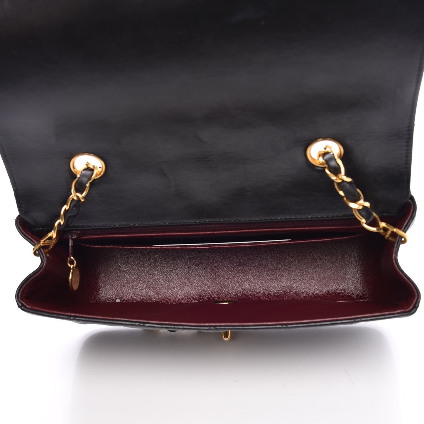 Lambskin Quilted Small Single Flap Black