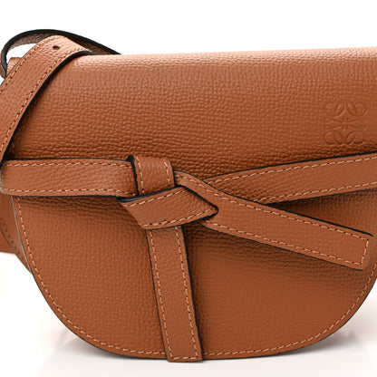 Loewe Pebble Grain Calfskin Mini Gate Dual Bag Tan 8 of 10