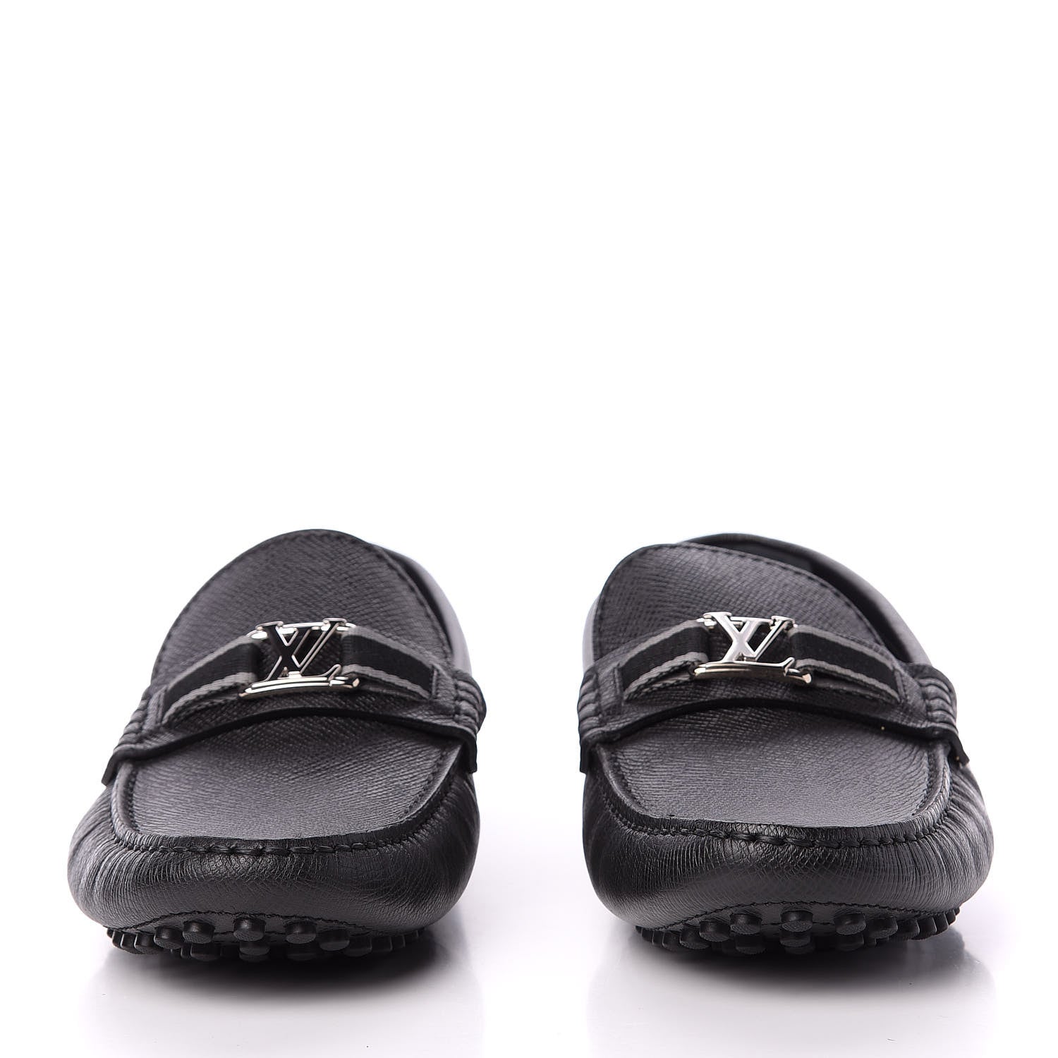 Louis Vuitton Taiga Hockenheim Moccasin Loafers 8 Black 2 of 10