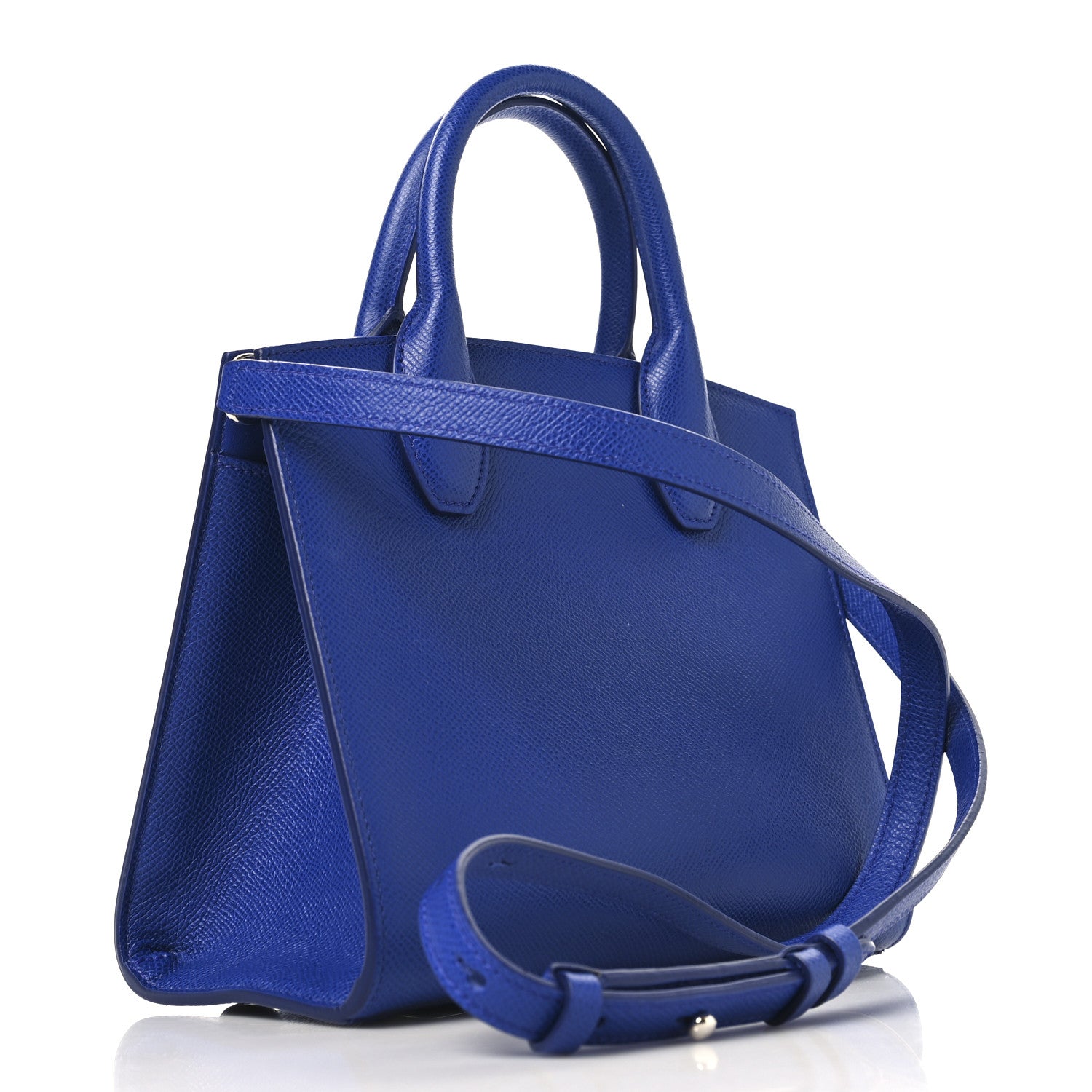 Salvatore Ferragamo Hammered Calfskin Small The Studio Box Bag