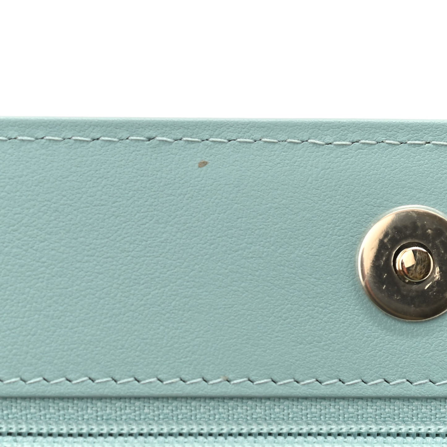 Caviar Quilted Boy Wallet On Chain WOC Light Blue