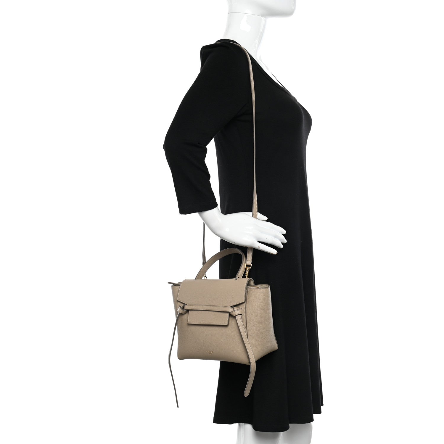 Celine Grained Calfskin Nano Belt Bag Light Taupe 2 of 11
