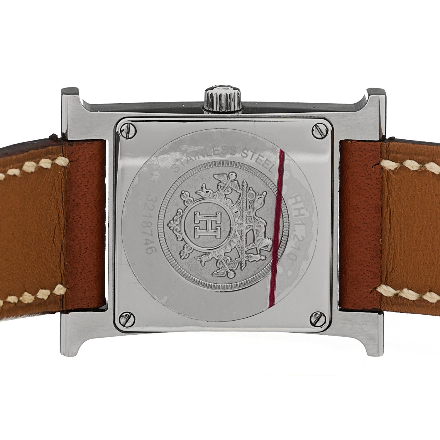 Hermes Stainless Steel Epsom Diamond Mother of Pearl 21mm Heure H Hour Quartz Watch Gold 4 of 4