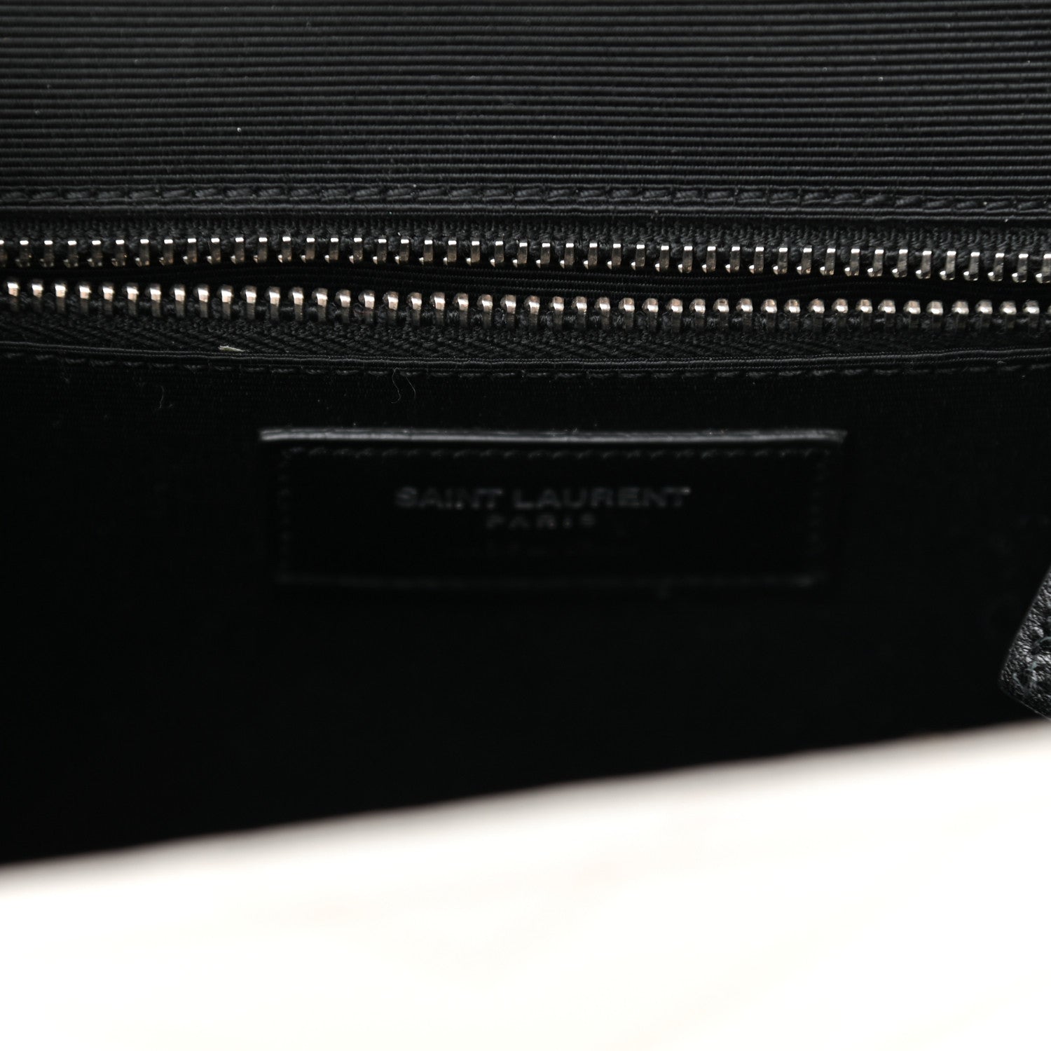 Saint Laurent Grain De Poudre Matelasse Chevron Large Monogram Satchel Light Grey 5 of 9