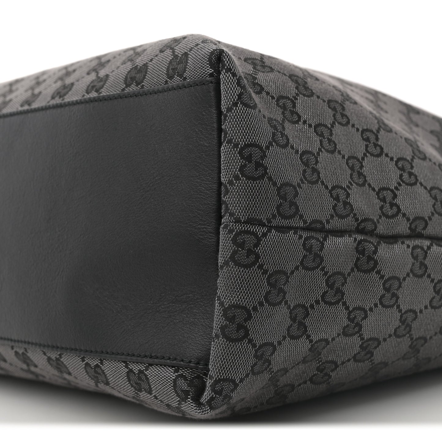 Metallic Monogram XL Shopper Black