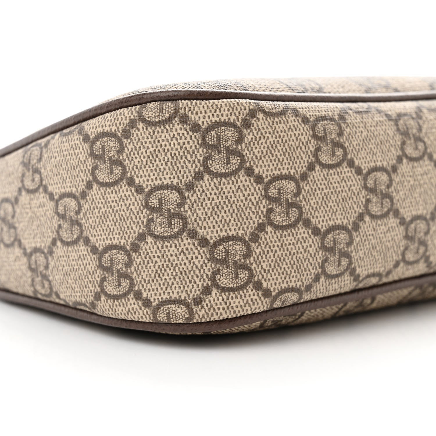 Gucci GG Supreme Monogram Textured Dollar Calfskin Small Ophidia Hobo Beige Ebony New Acero 9 of 10