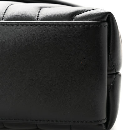 Saint Laurent Calfskin Y Quilted Monogram Small Loulou Chain Satchel Black 11 of 12