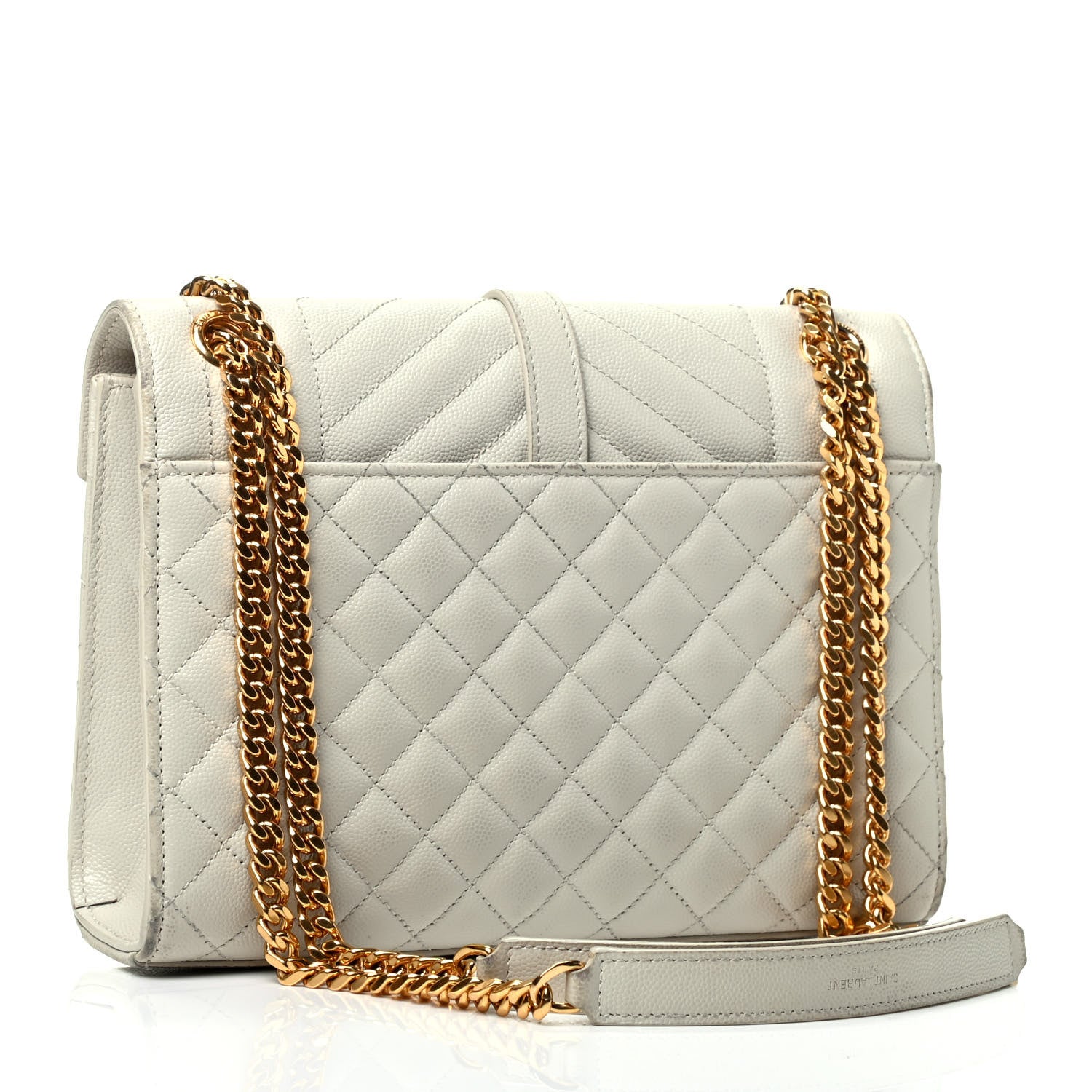 Saint Laurent Grain De Poudre Textured Mixed Matelasse Medium Triquilt Monogram Satchel Porcellana 2 of 4