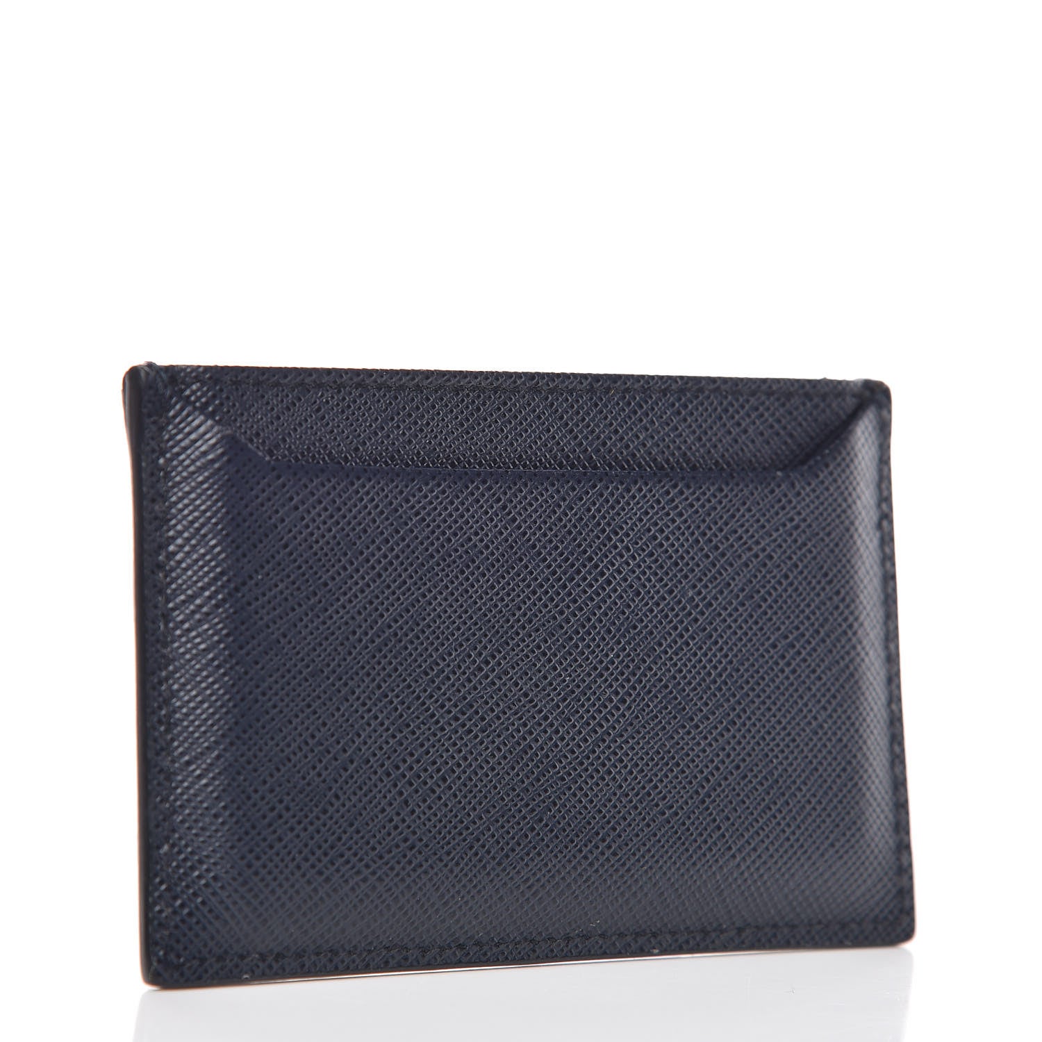 Prada Saffiano Greche Card Holder Baltico Rosso 3 of 7