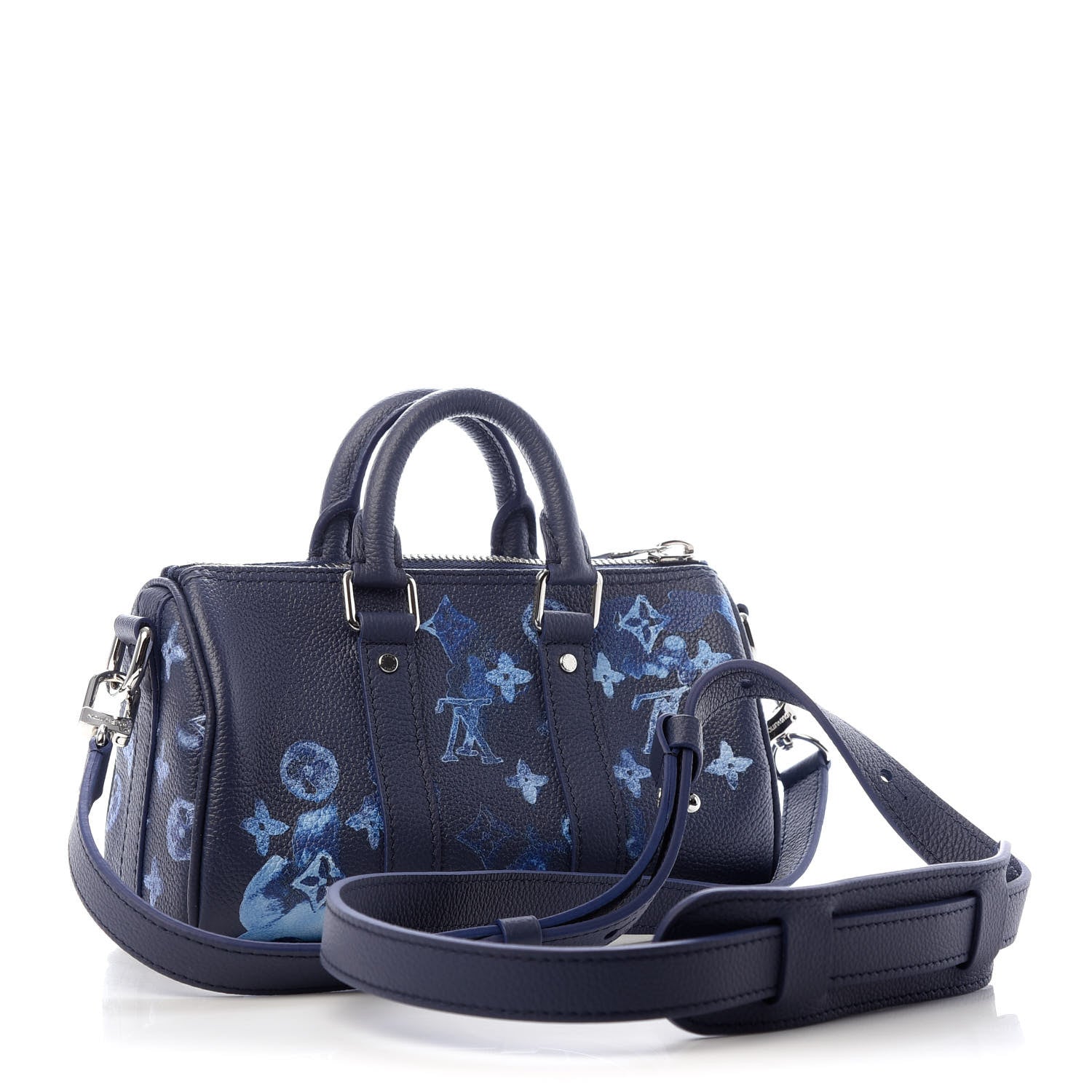 Louis Vuitton Monogram Ink Watercolor Keepall XS Blue 3 of 9