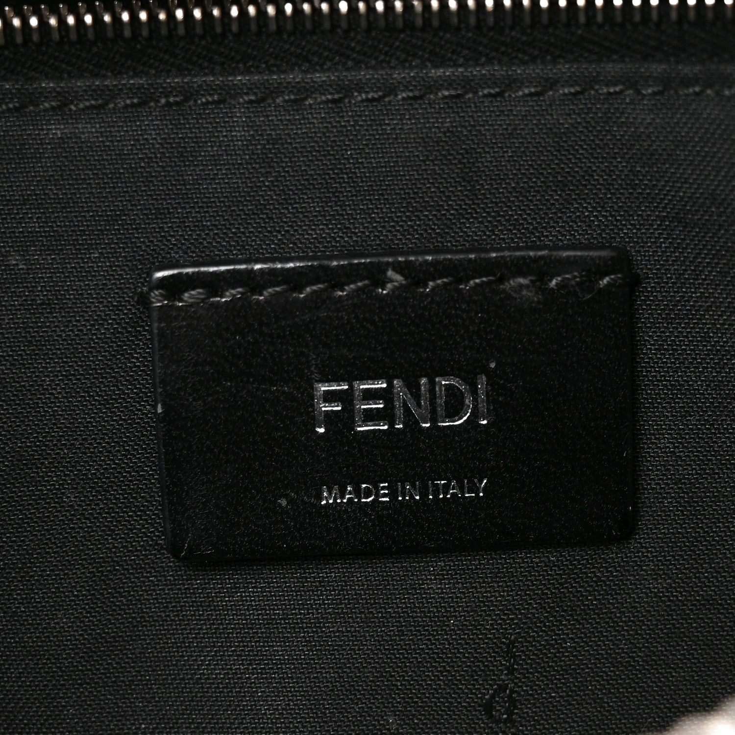 Fendi Vitello Century Bi-Color FF 1974 Embossed Belt Bag Maya Black 5 of 9