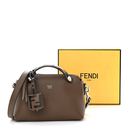 Fendi Vitello Dolce Bi-Color FF 1974 Embossed Mini By The Way Boston Bag Maya Black 11 of 11