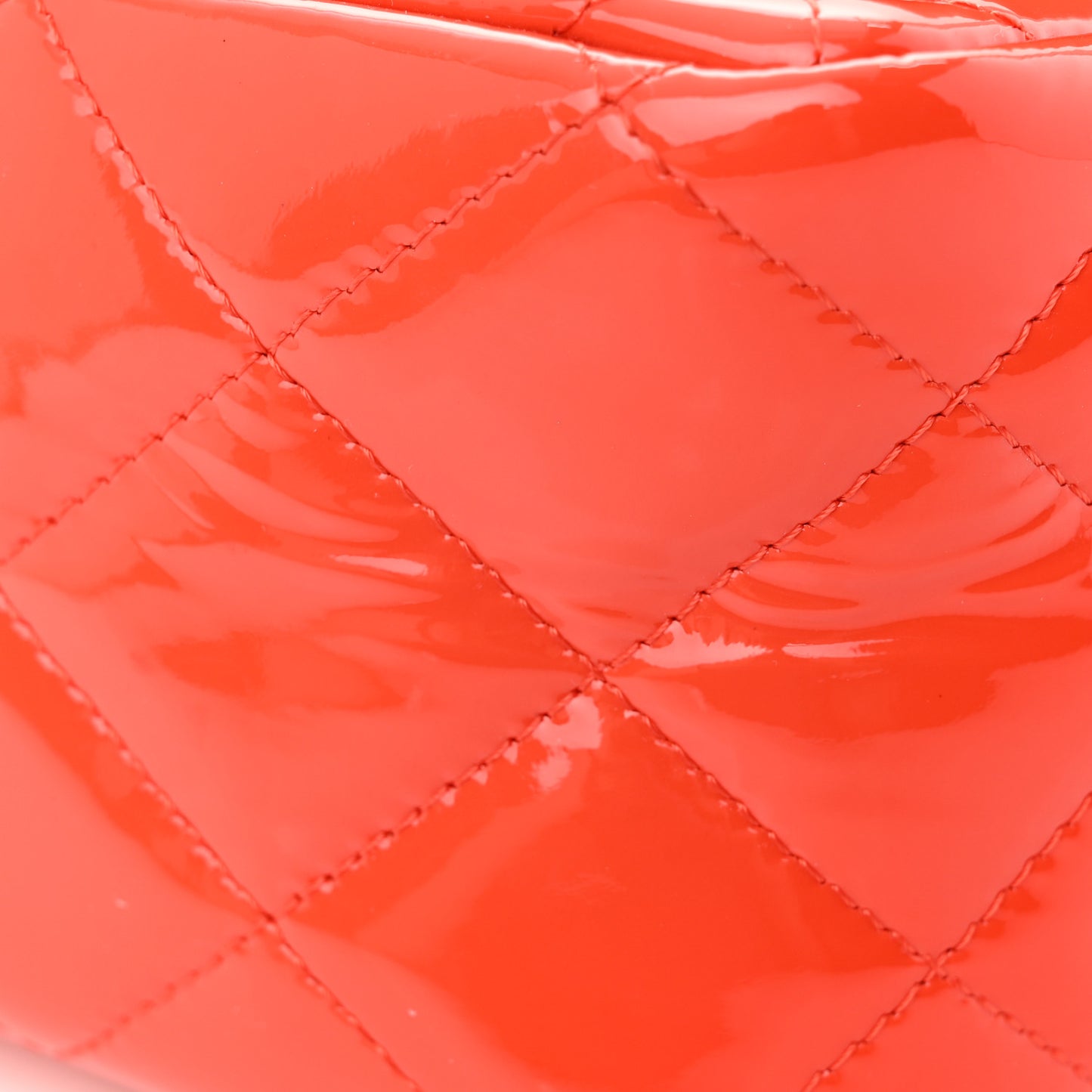 Patent Quilted Jumbo Double Flap Red