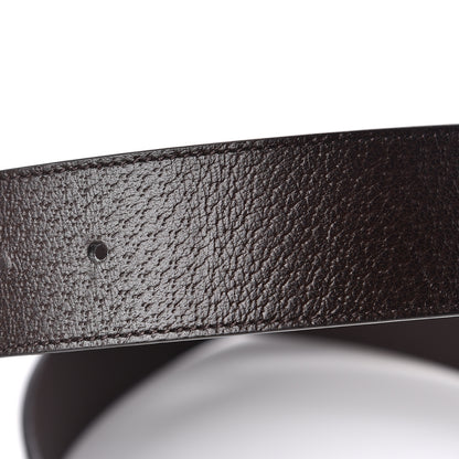 Gucci Textured Dollar Calfskin Double G 40mm Belt 95 38 Dark Cocoa 7 of 7