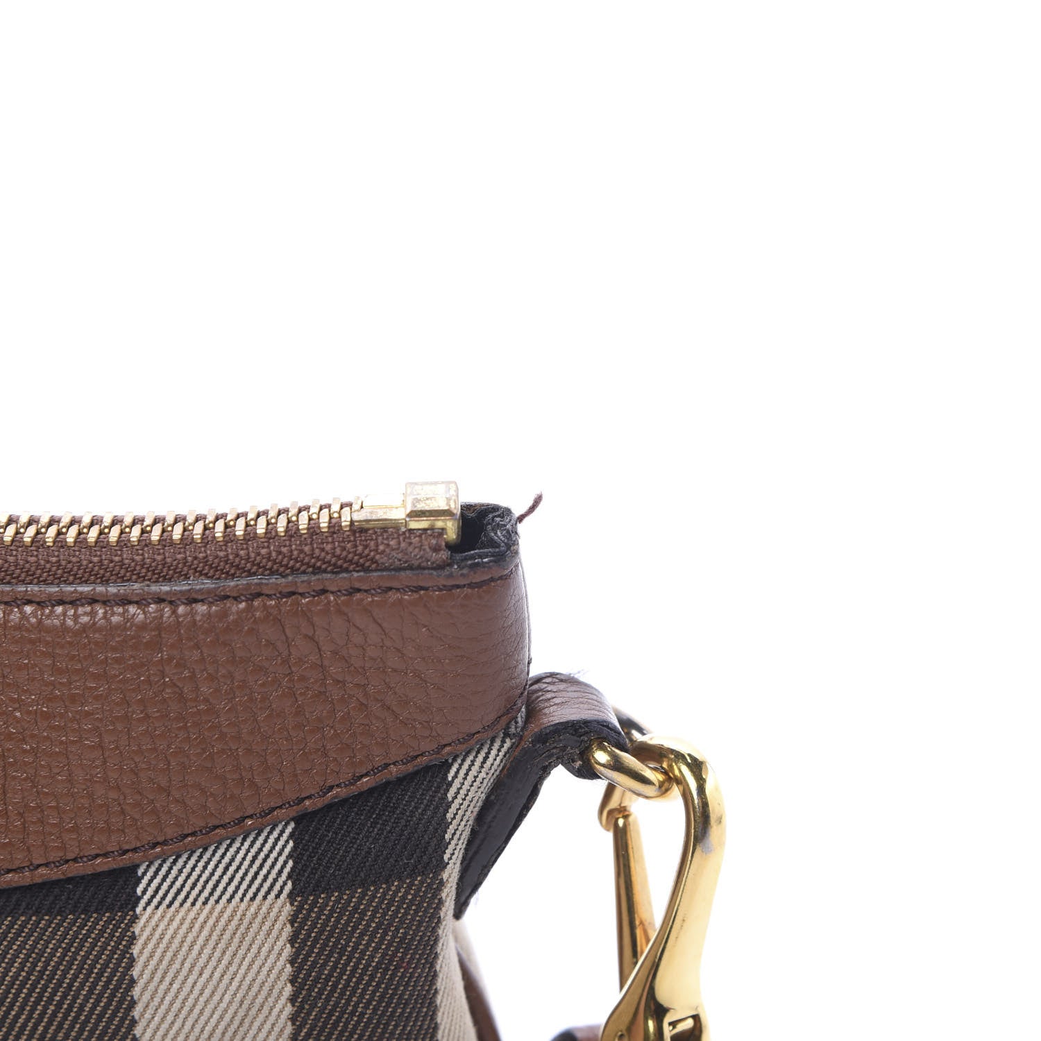 Burberry House Check Derby Peyton Crossbody Clutch Bag Tan 12 of 17