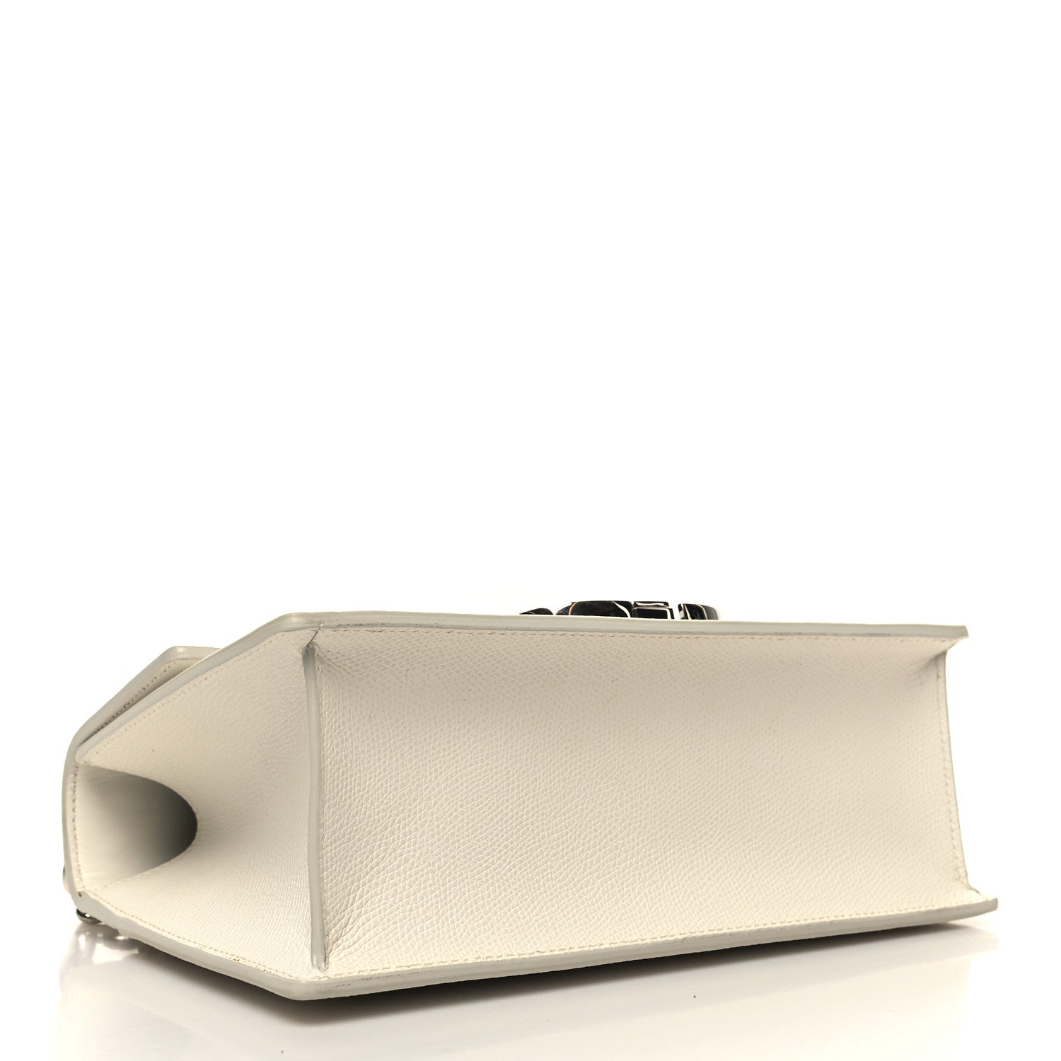 Christian Dior Grained Calfskin 30 Montaigne Chain Flap Bag White 4 of 13