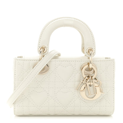 Christian Dior Lambskin Cannage Dioramour Micro Lady D-Joy Latte 1 of 11