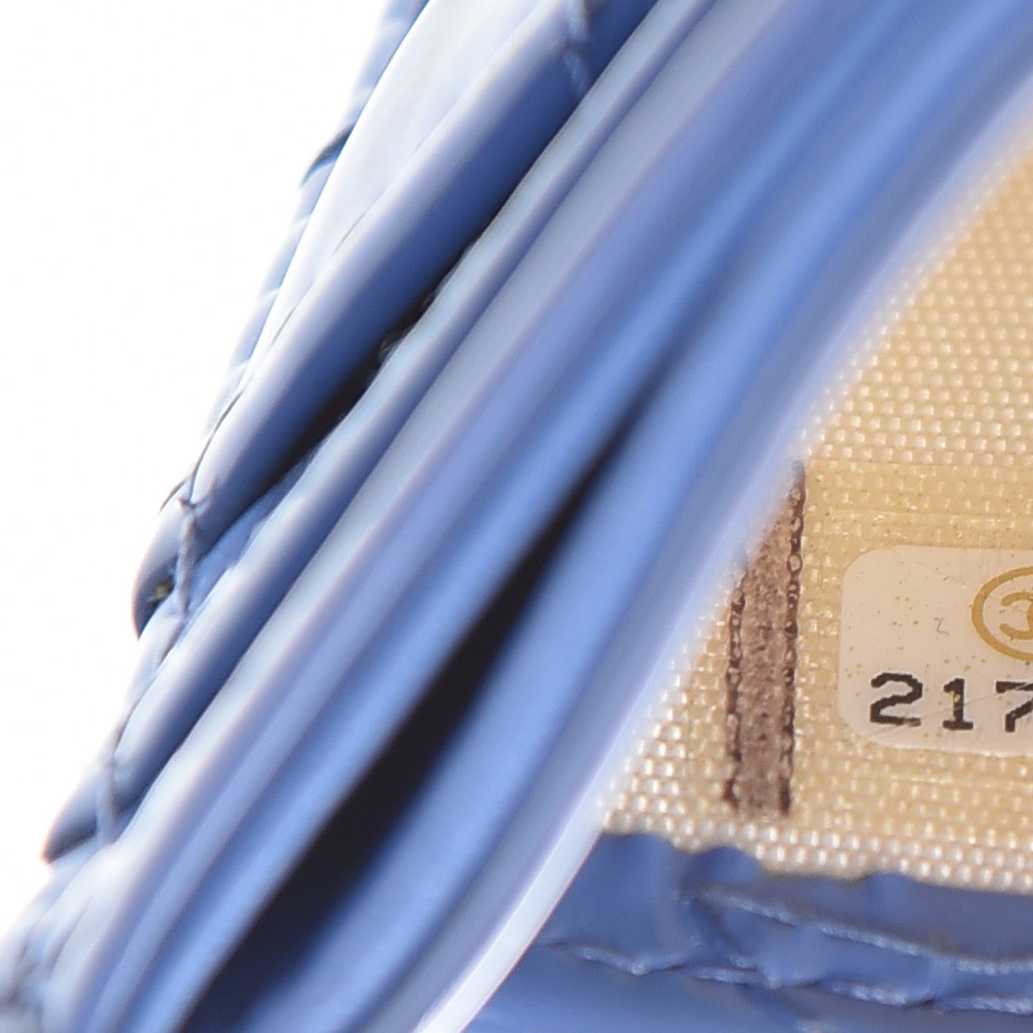 Chanel Patent Quilted Card Holder Blue 8 of 9