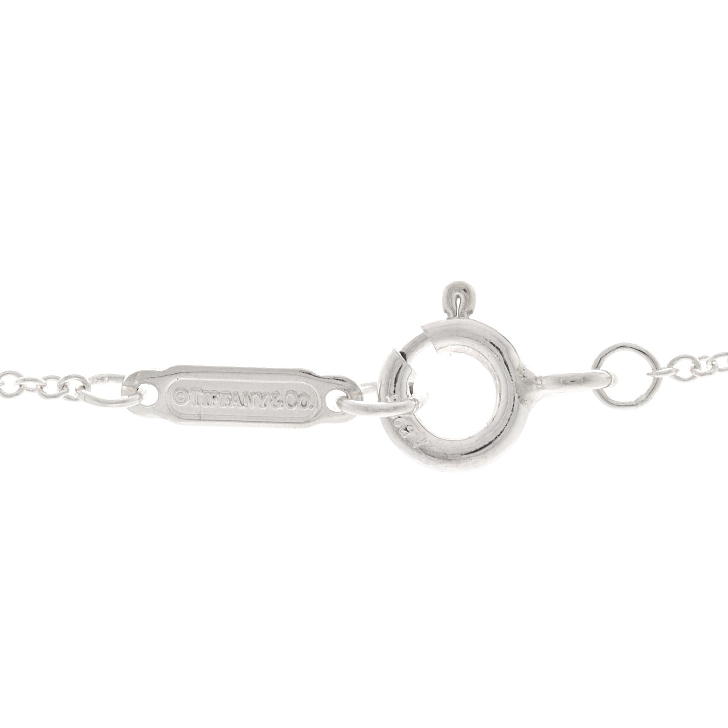 Sterling Silver Enamel Small Return to Tiffany Heart Pendant Necklace Blue