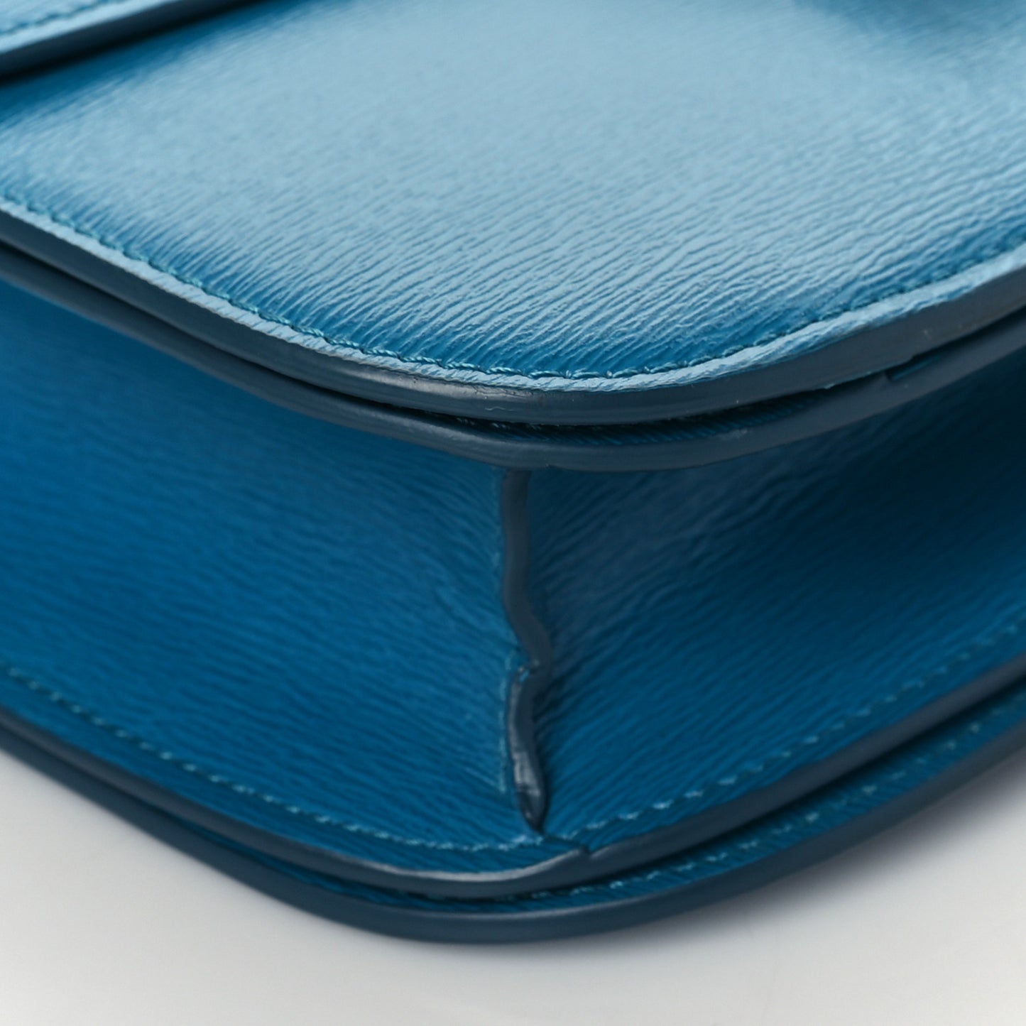 Liege Calfskin Medium Classic Box Flap Bag Turquoise