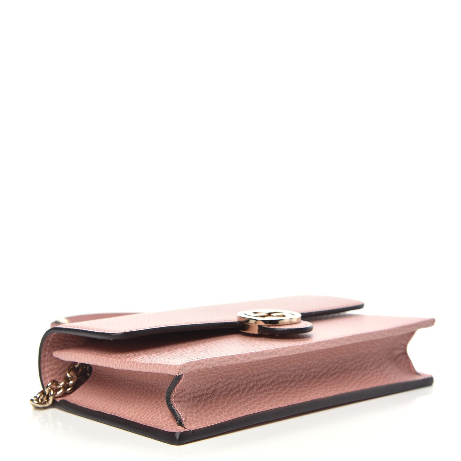 Gucci Dollar Calfskin Interlocking G Chain Wallet Soft Pink 4 of 9