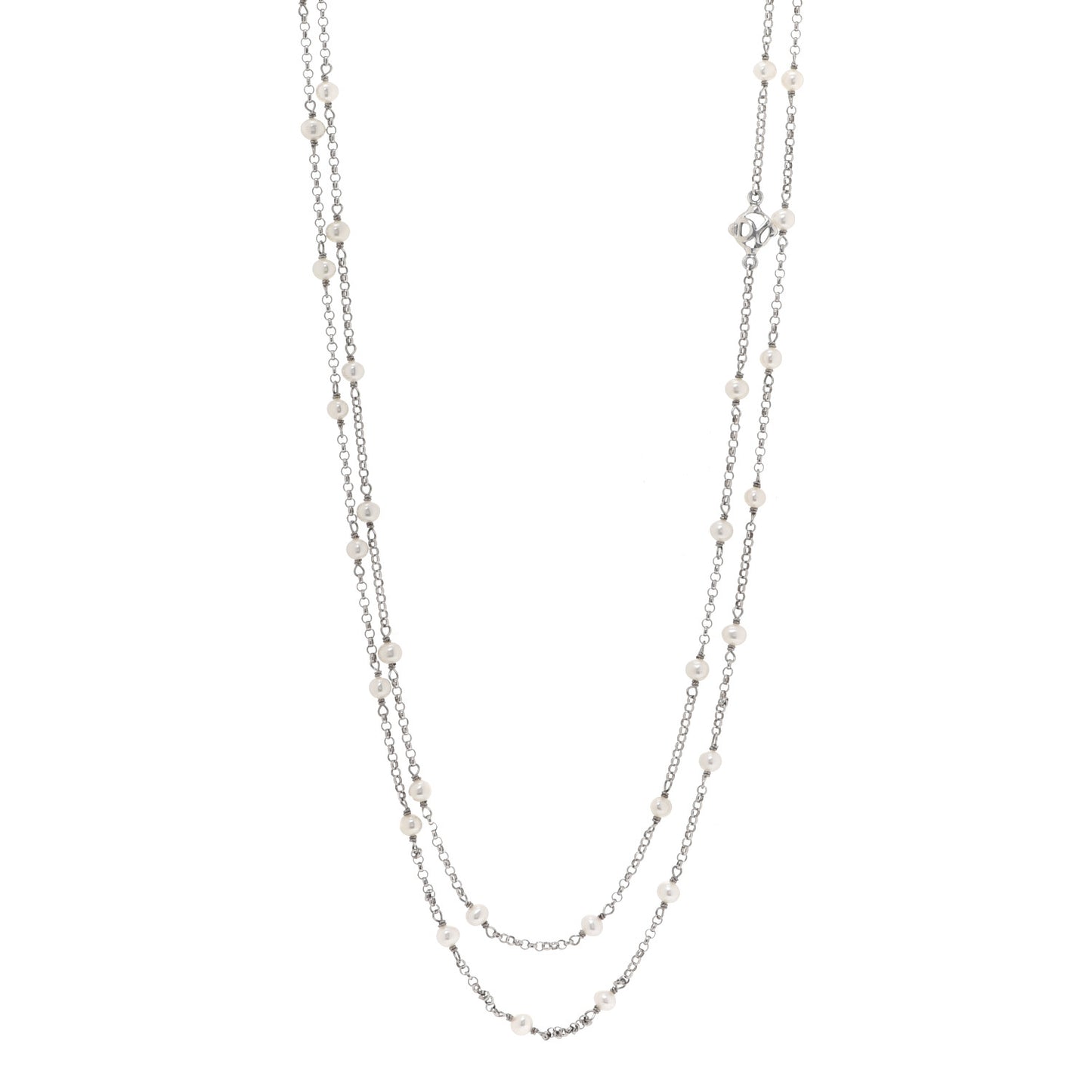 Sterling Silver Freshwater Pearl Bead Chain Necklace