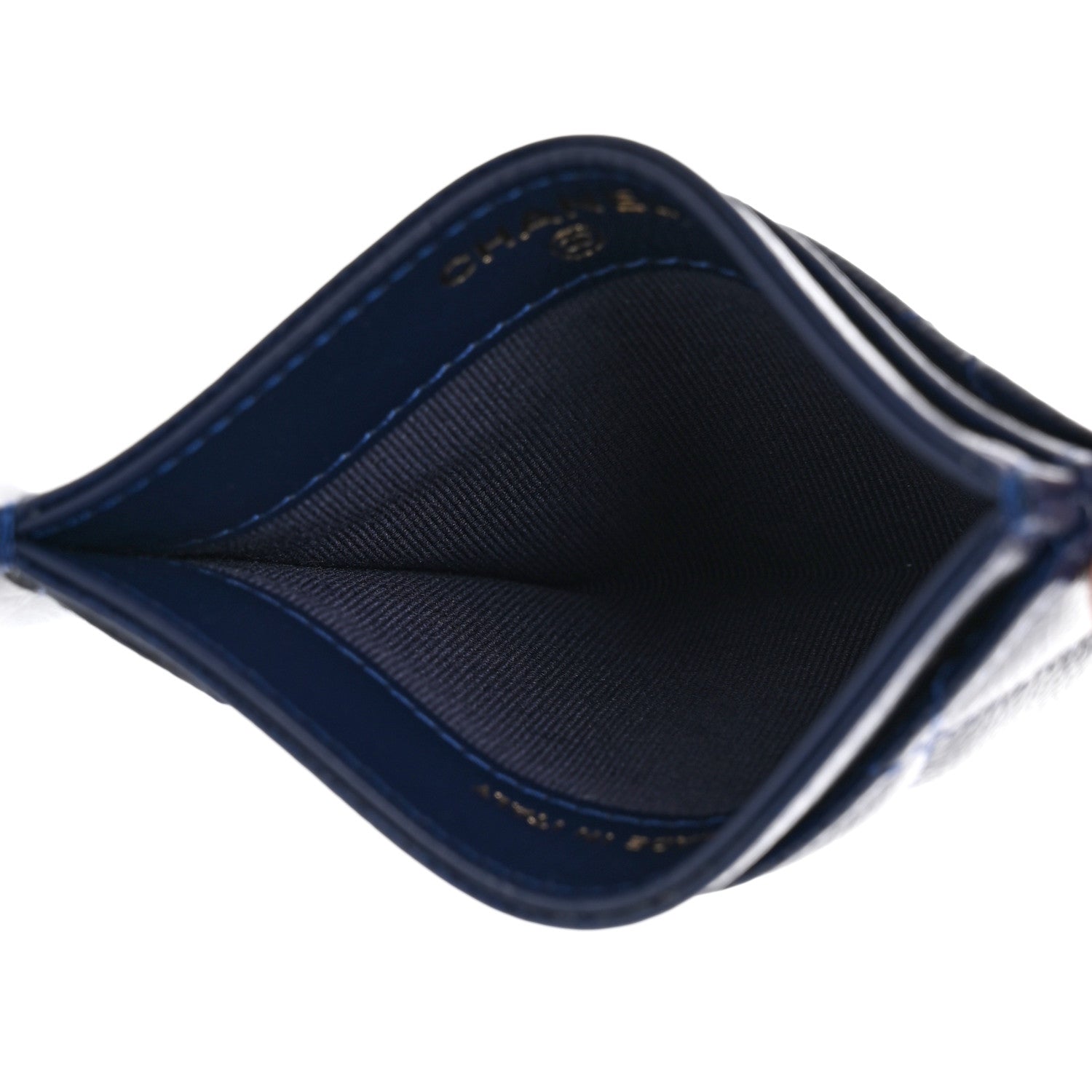 Chanel Caviar Quilted Card Holder Navy 5 of 9