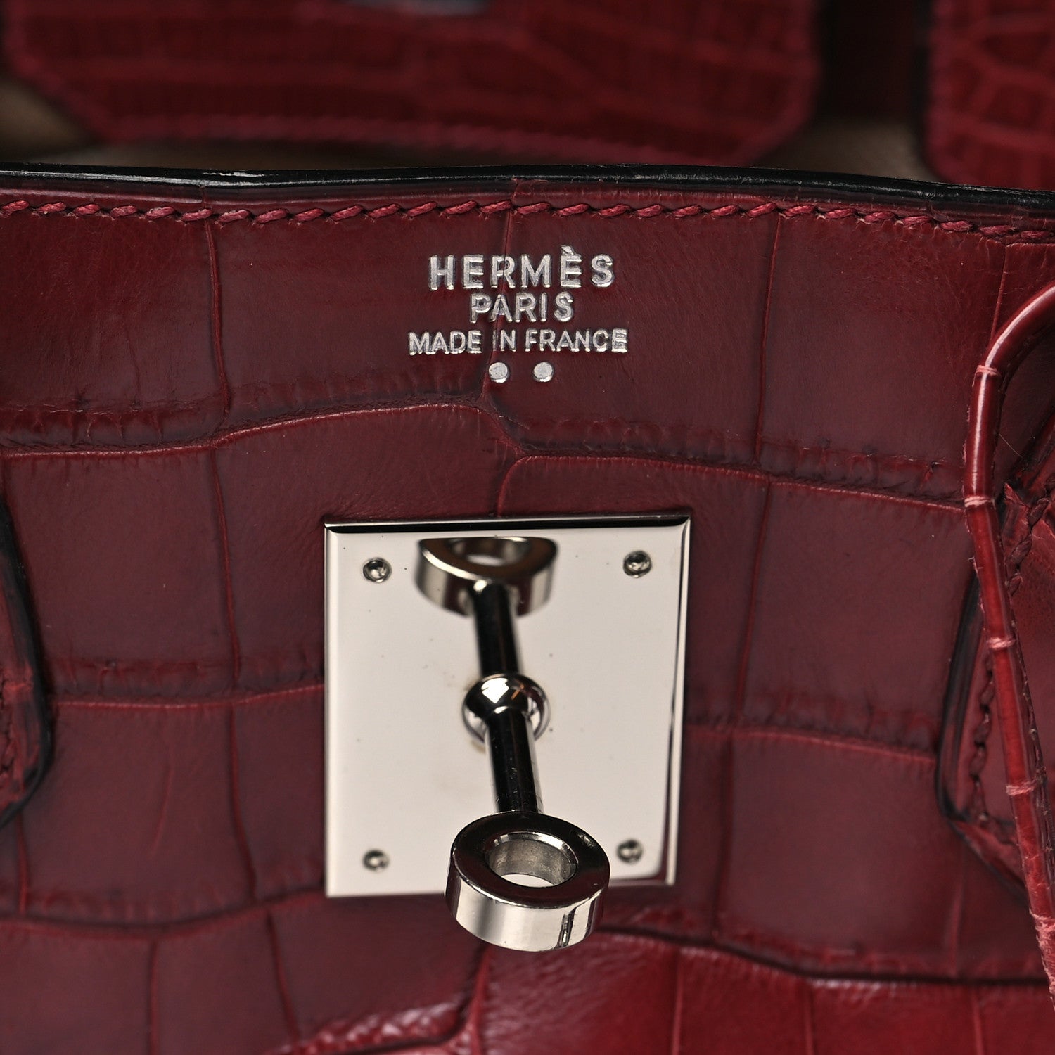 Hermes Matte Niloticus Crocodile Birkin 30 Rouge H 6 of 10