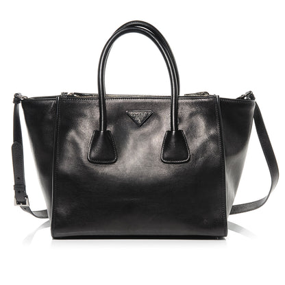 Prada Glace Calf Twin Pocket Tote Nero Black 1 of 9