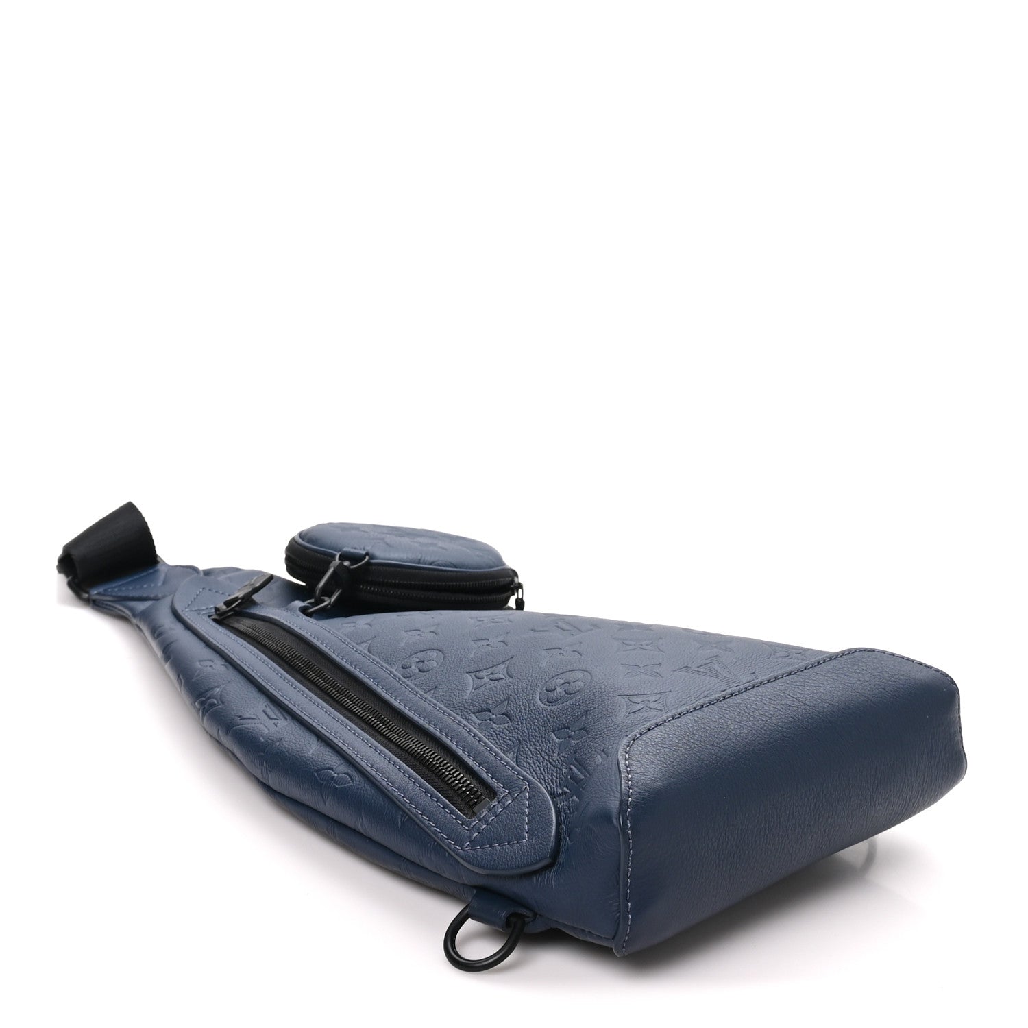 Louis Vuitton Calfskin Shadow Monogram Duo Slingbag Navy 3 of 8