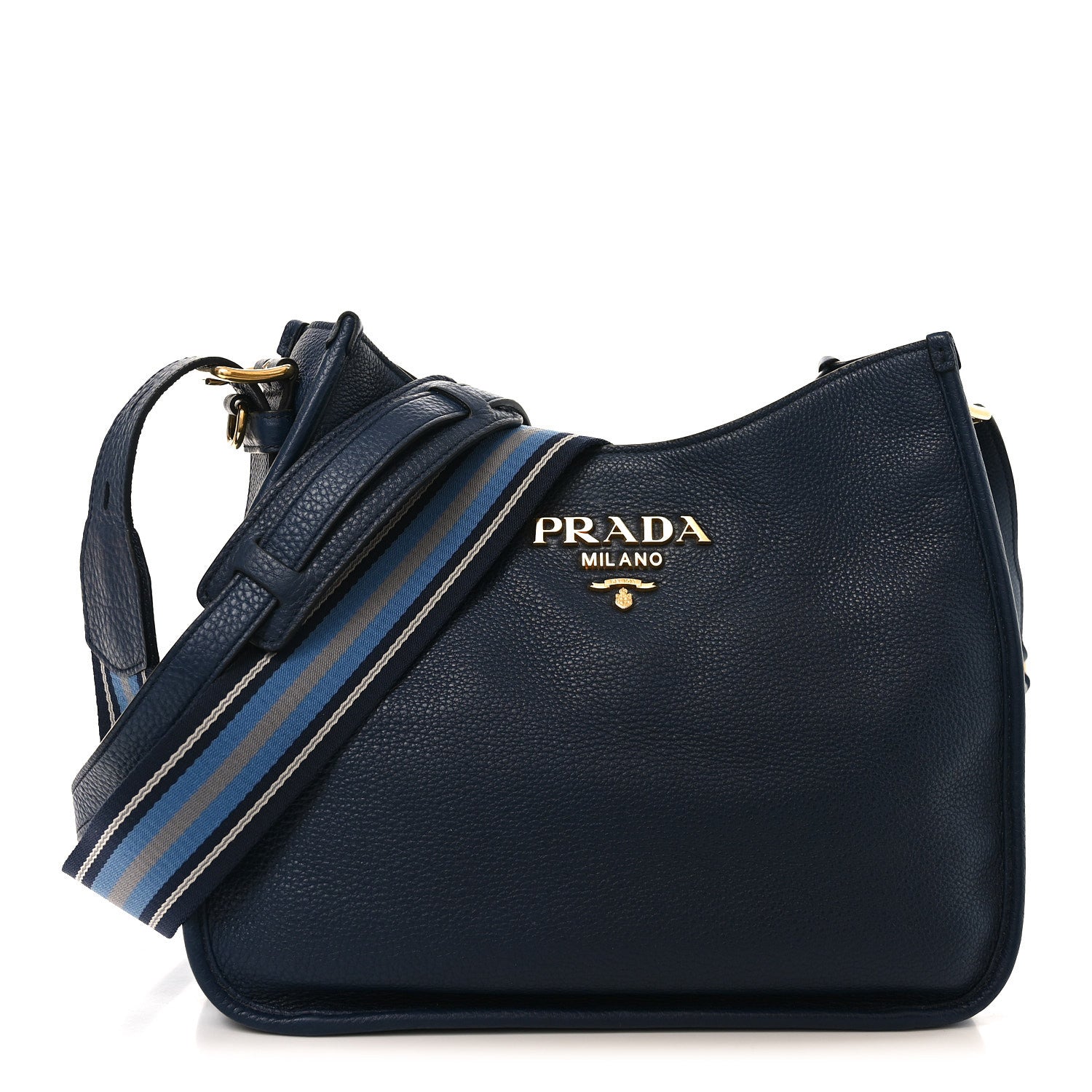 Prada Vitello Daino Soft Shoulder Bag Blue 1872590 – FASHIONPHILE
