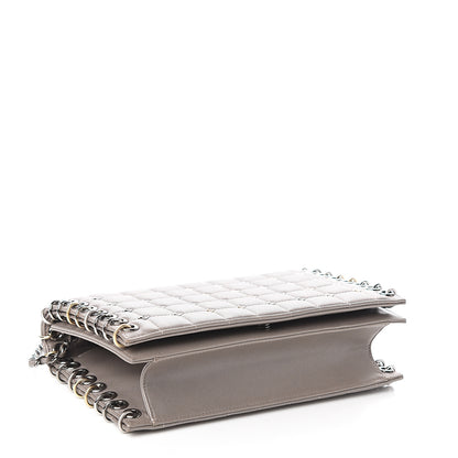 Chanel Lambskin Square Quilted CC Flap Grey 3 of 9