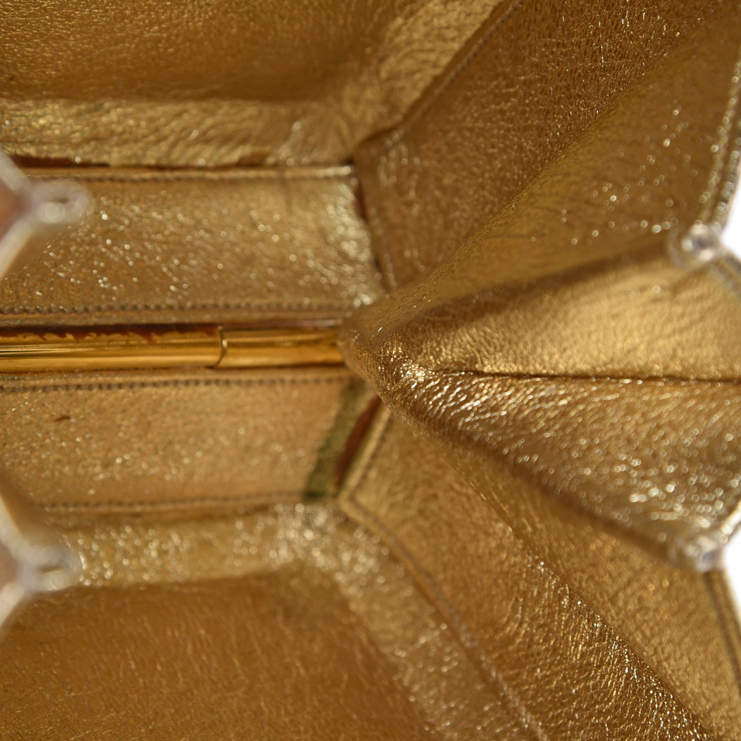 Judith Leiber Swarovski Crystal Minaudière Clutch Silver Gold 8 of 16