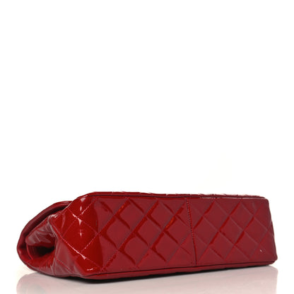 Chanel Patent Quilted Jumbo Double Flap Red 4 of 10