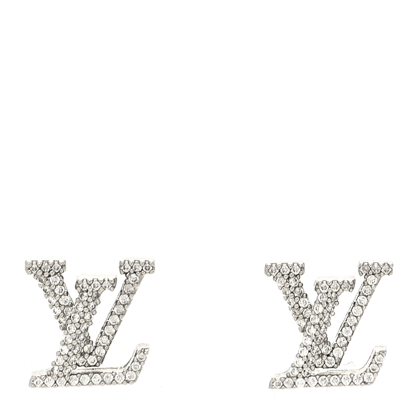 Crystal LV Iconic Earrings Silver