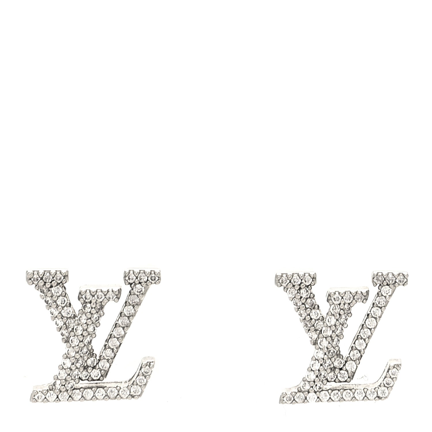 Louis Vuitton Crystal LV Iconic Earrings Silver 1 of 4