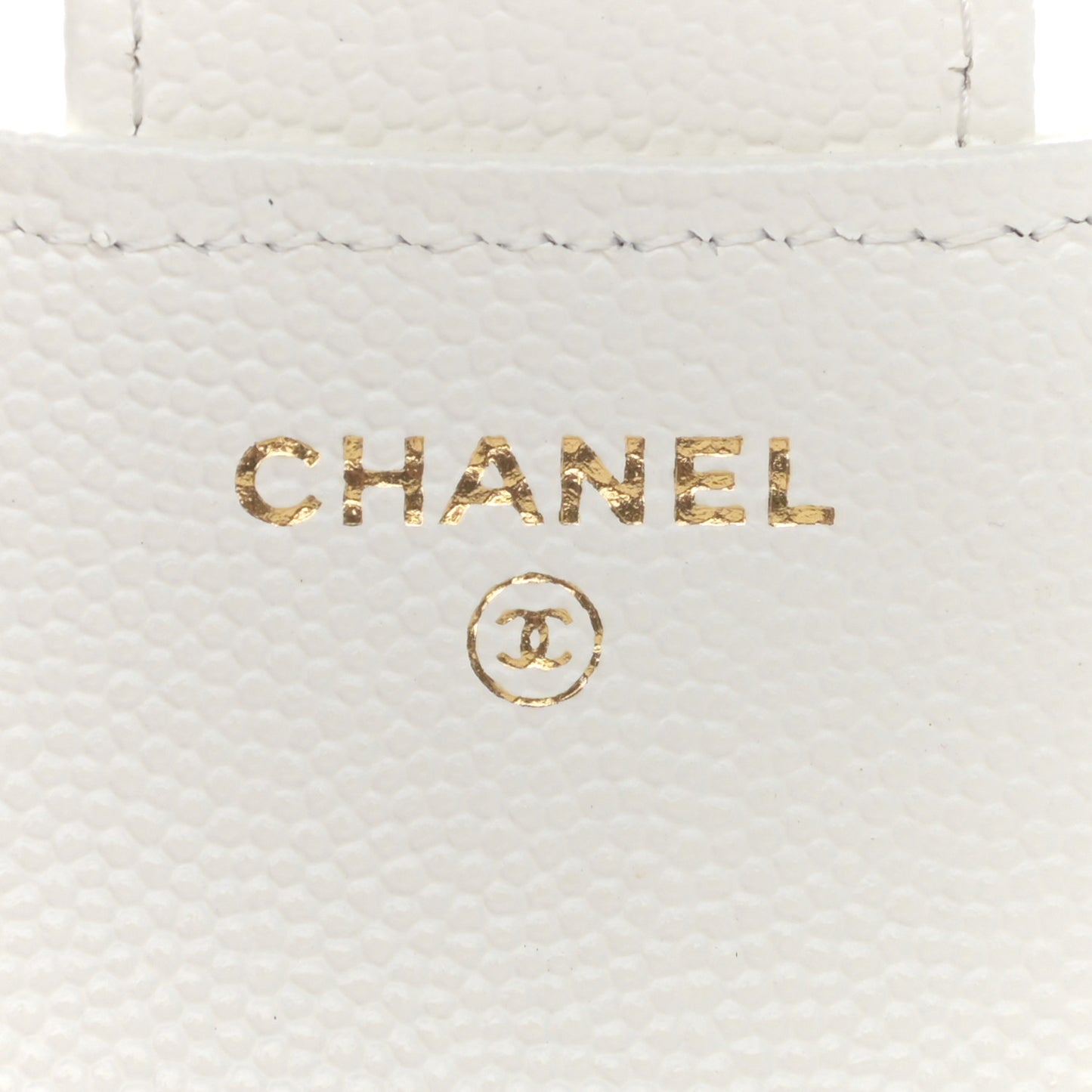 Caviar Quilted Compact Flap Wallet White